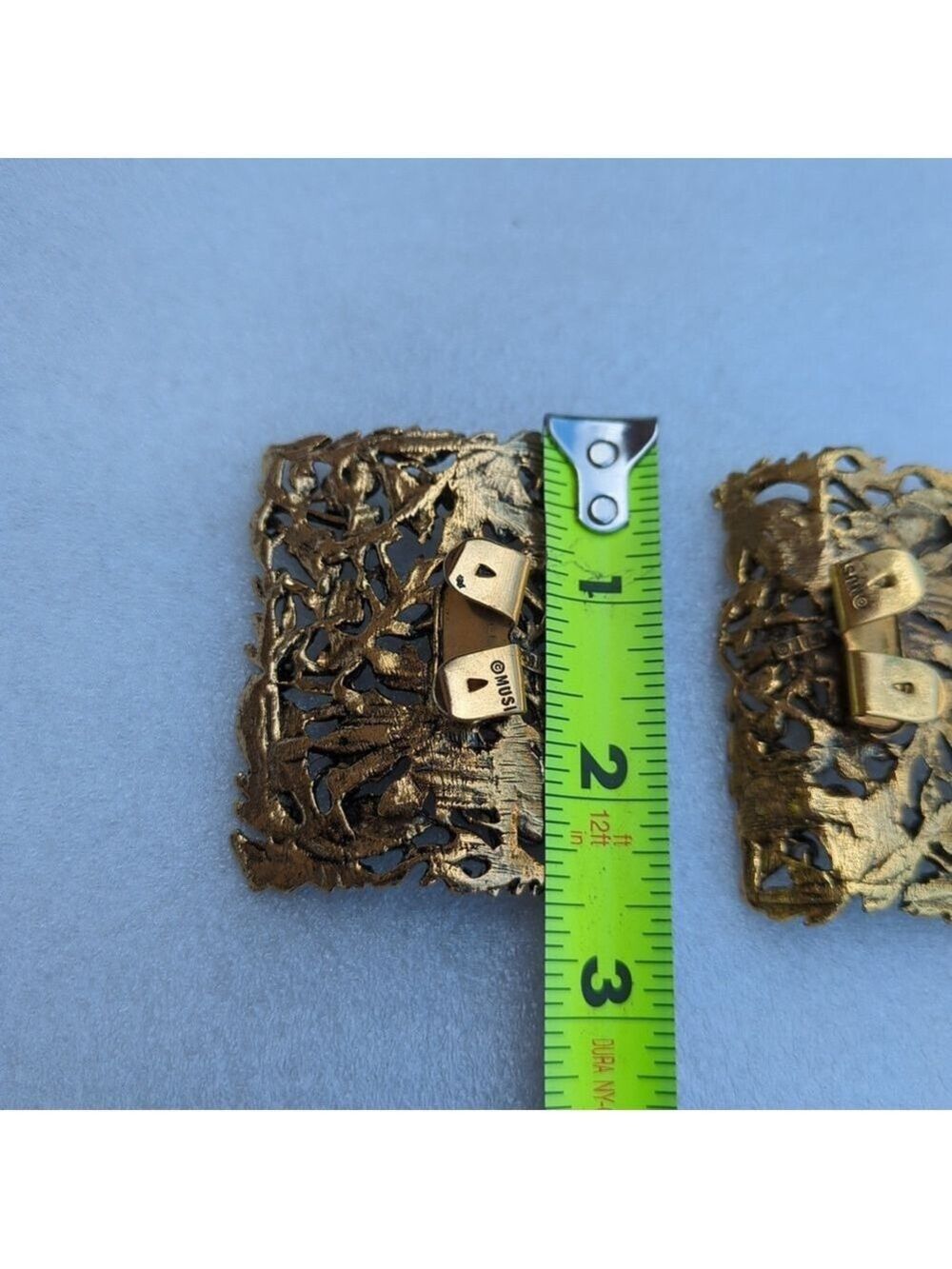 Vintage MUSI Signed Shoe Clips. 1950s, Set Of 2 - Picture 5 of 12